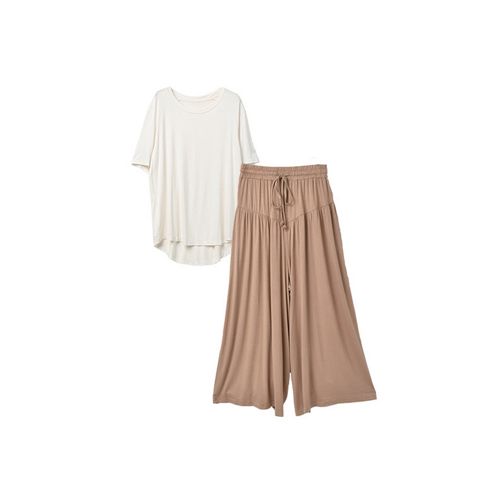 Tシャツ+ガウチョセット 大きいサイズ レディース16