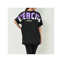 バック英字ロゴ半袖Ｔシャツ　大きいサイズ レディース