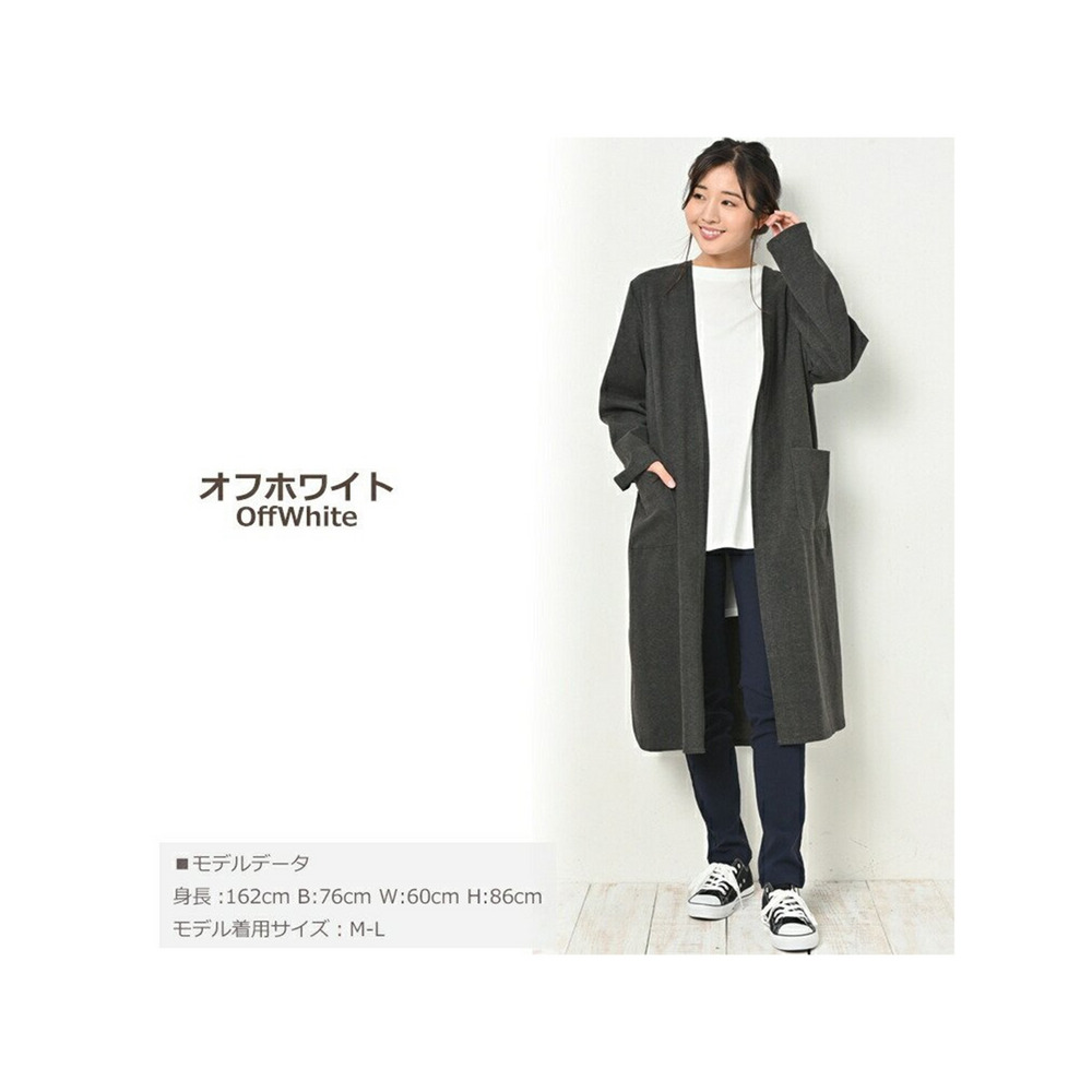 ゆったりと楽に着用できるラウンドロングヘム長袖Tシャツ 大きいサイズ レディース15