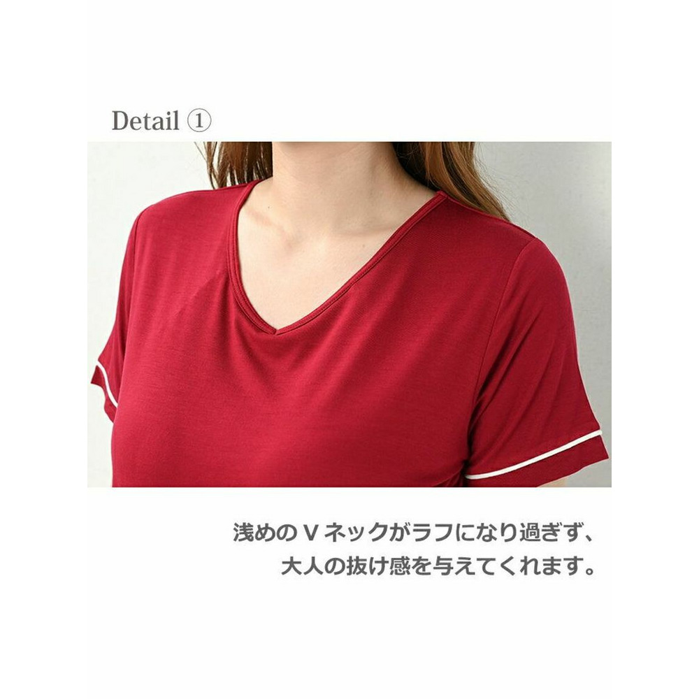 カップ付きTシャツとショートパンツの上下セット　大きいサイズレディース6