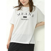 定番の着こなしに鮮度をプラスするロゴＴシャツ　大きいサイズレディース