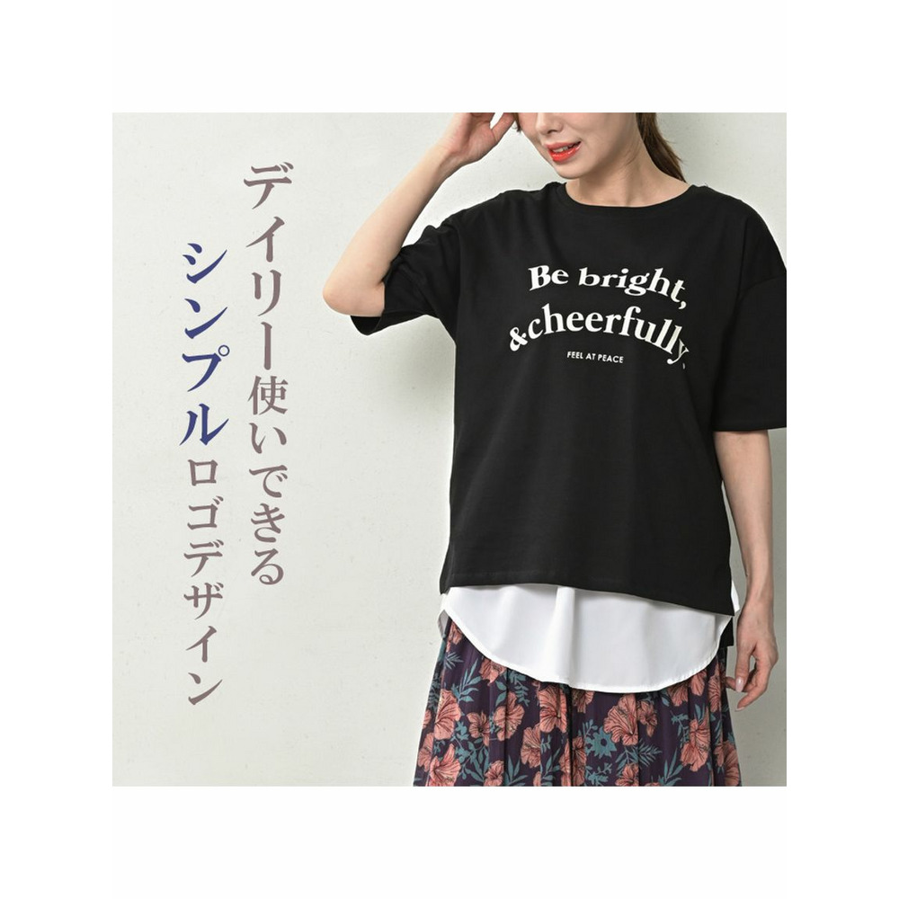 大人も着やすいロゴデザインの5分袖Tシャツ5