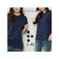 定番ベーシックゆったり無地Tシャツ　大きいサイズレディース