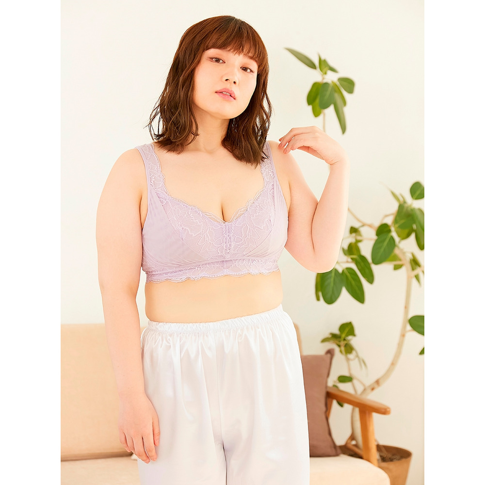 【サイトリニューアルSALE】【3L~5L】Relaxina bra ラベンダー 1