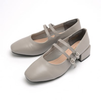 la farfa SHOES 4㎝ヒールスクエアトウ2WAYメリージェーン 387 4E