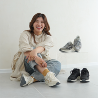 la farfa SHOES ママのためのすぽっと履けるスニーカーC00100 4E