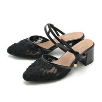 la farfa SHOES5.5cm花チュールミュール114 4E