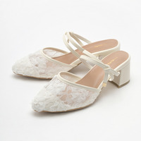 la farfa SHOES5.5cm花チュールミュール114 4E