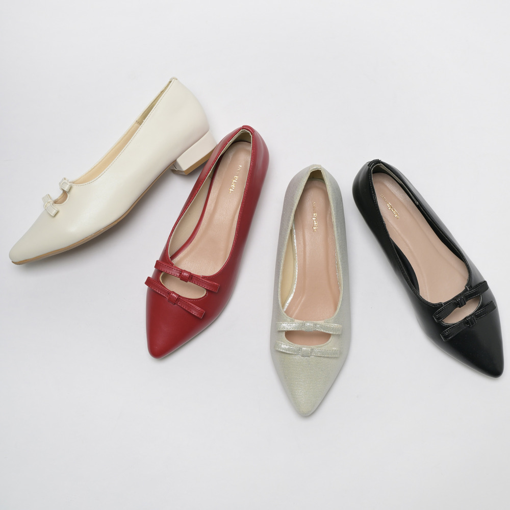 la farfa SHOES2.5cmダブルリボンパンプス74 4E