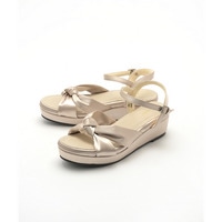 la farfa SHOES4.0cm結びウェッジサンダル 4E
