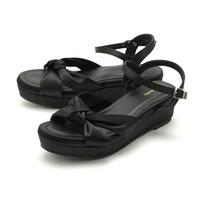 la farfa SHOES4.0cm結びウェッジサンダル 4E