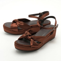 la farfa SHOES4.0cm結びウェッジサンダル 4E