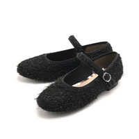 la farfa SHOES 1.0cmヒール ラウンドもけもけストラップ835 4E