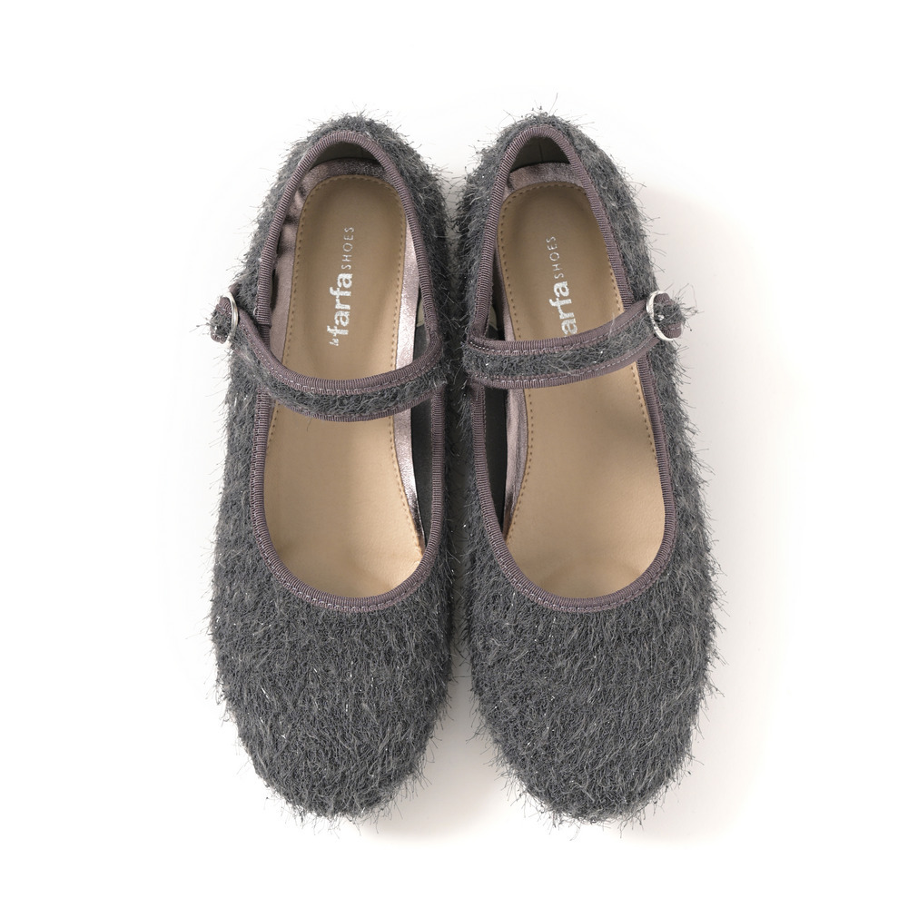 la farfa SHOES 1.0cmヒール ラウンドもけもけストラップ835 4E12