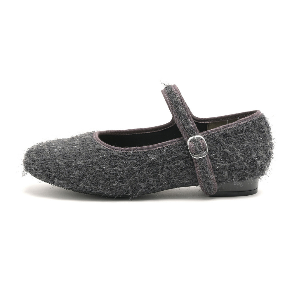 la farfa SHOES 1.0cmヒール ラウンドもけもけストラップ835 4E15