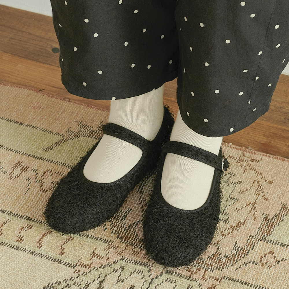 la farfa SHOES 1.0cmヒール ラウンドもけもけストラップ835 4E3