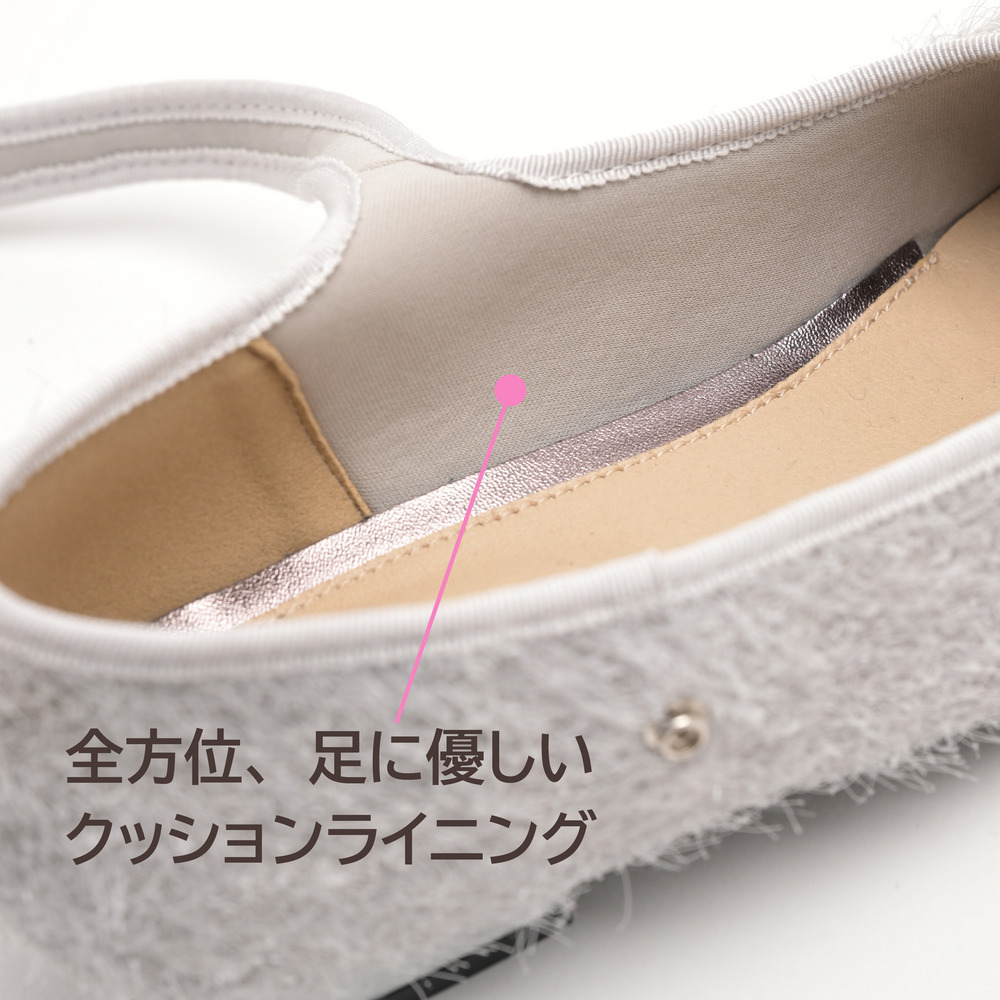 la farfa SHOES 1.0cmヒール ラウンドもけもけストラップ835 4E8