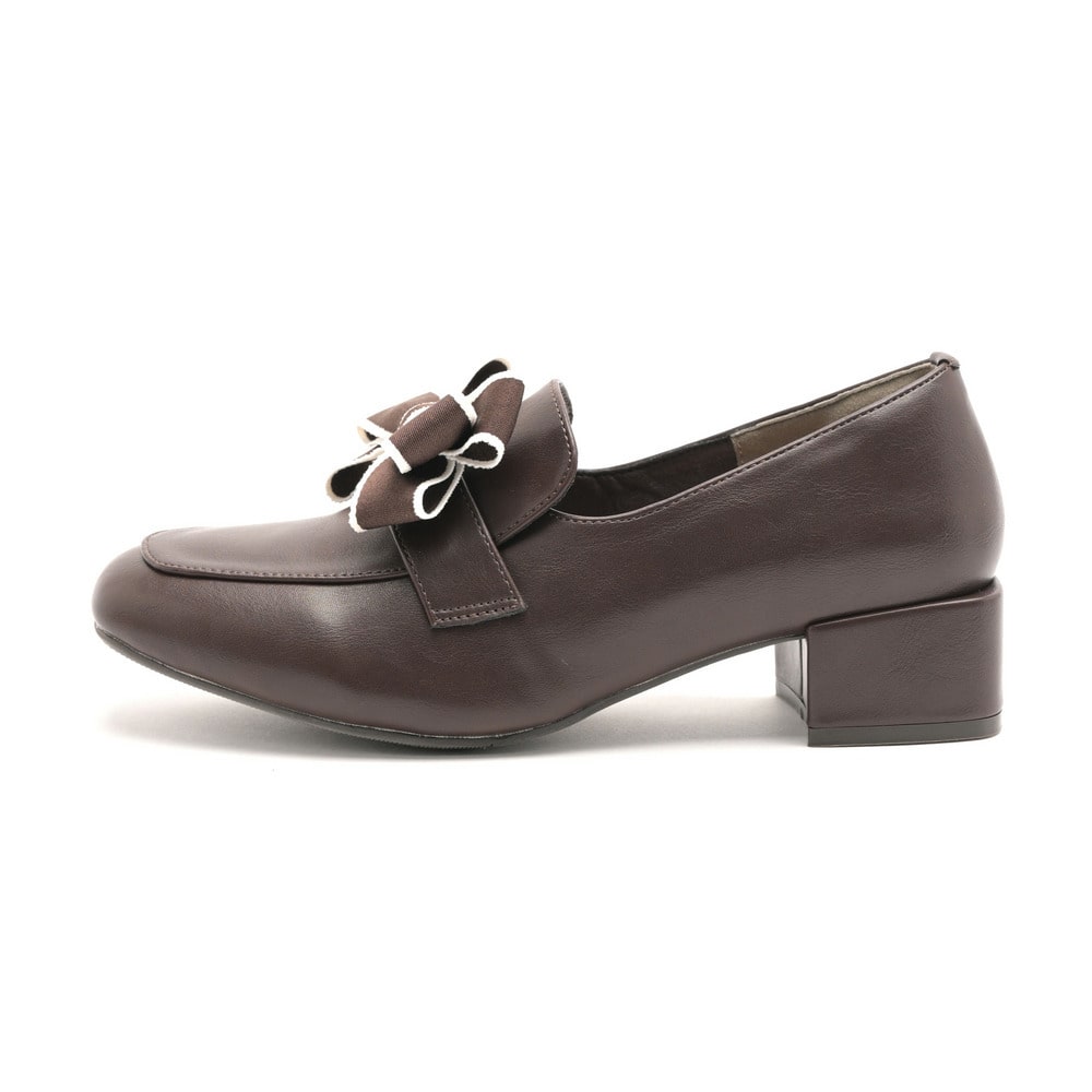 la farfa SHOES 4.0cmヒール 取り外しリボンローファー391 4E11
