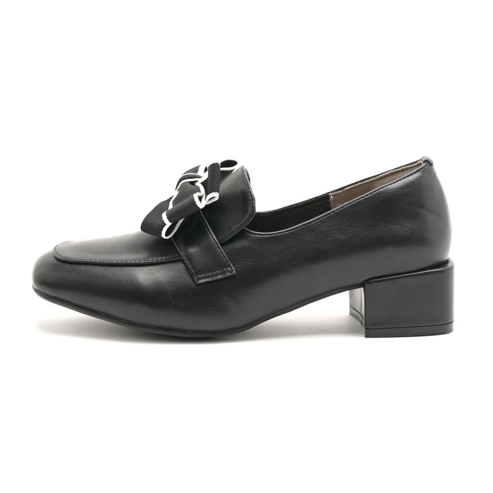 la farfa SHOES 4.0cmヒール 取り外しリボンローファー391 4E12