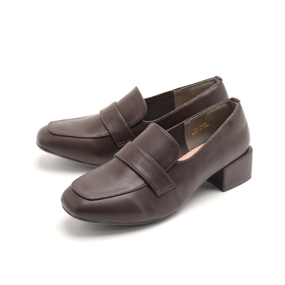 la farfa SHOES 4.0cmヒール 取り外しリボンローファー391 4E14