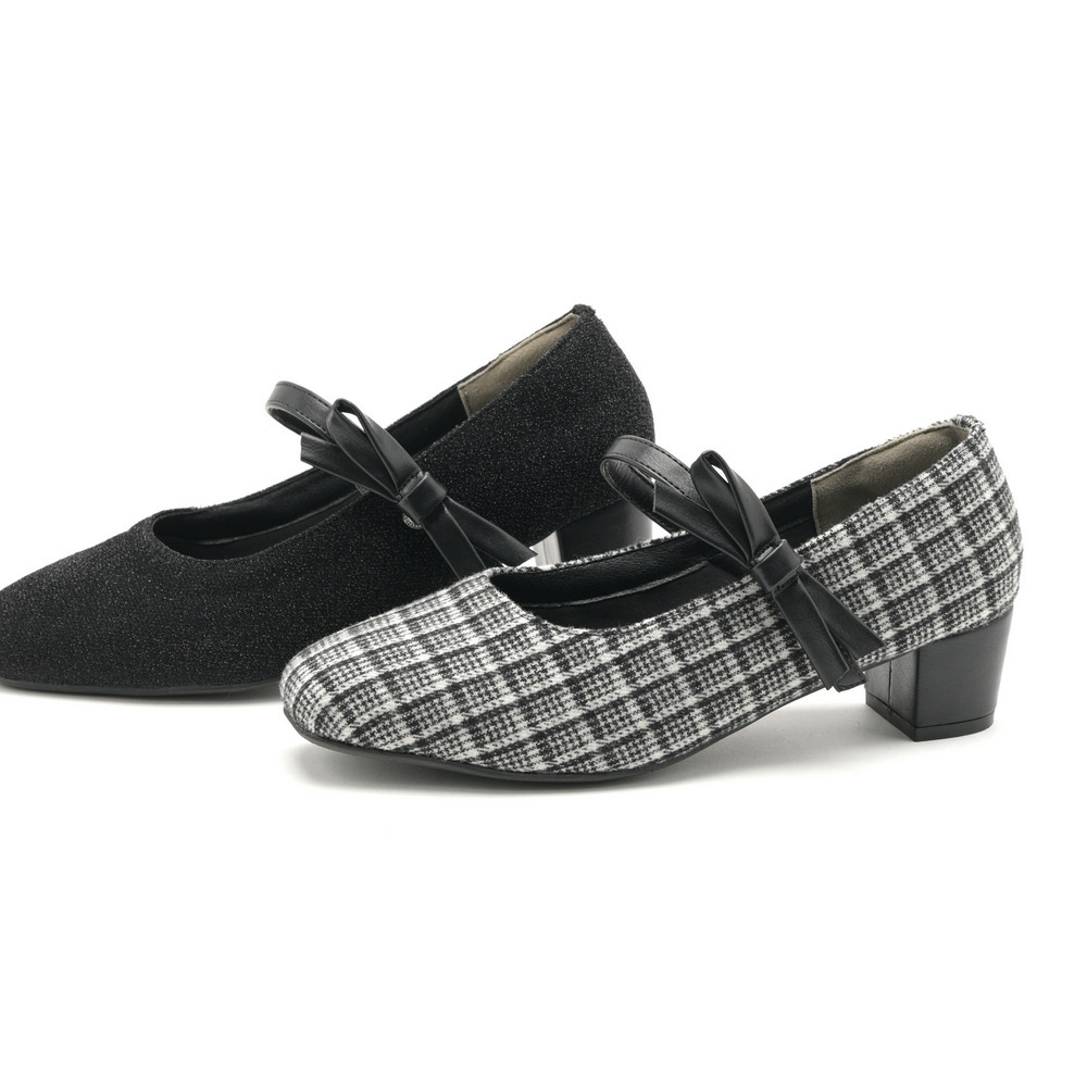 la farfa SHOES 4.0cmヒール リボンストラップ393 4E