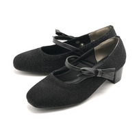 la farfa SHOES 4.0cmヒール リボンストラップ393 4E