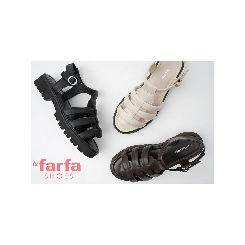 la farfa SHOES 軽量厚底パデッドグルカサンダル 50616