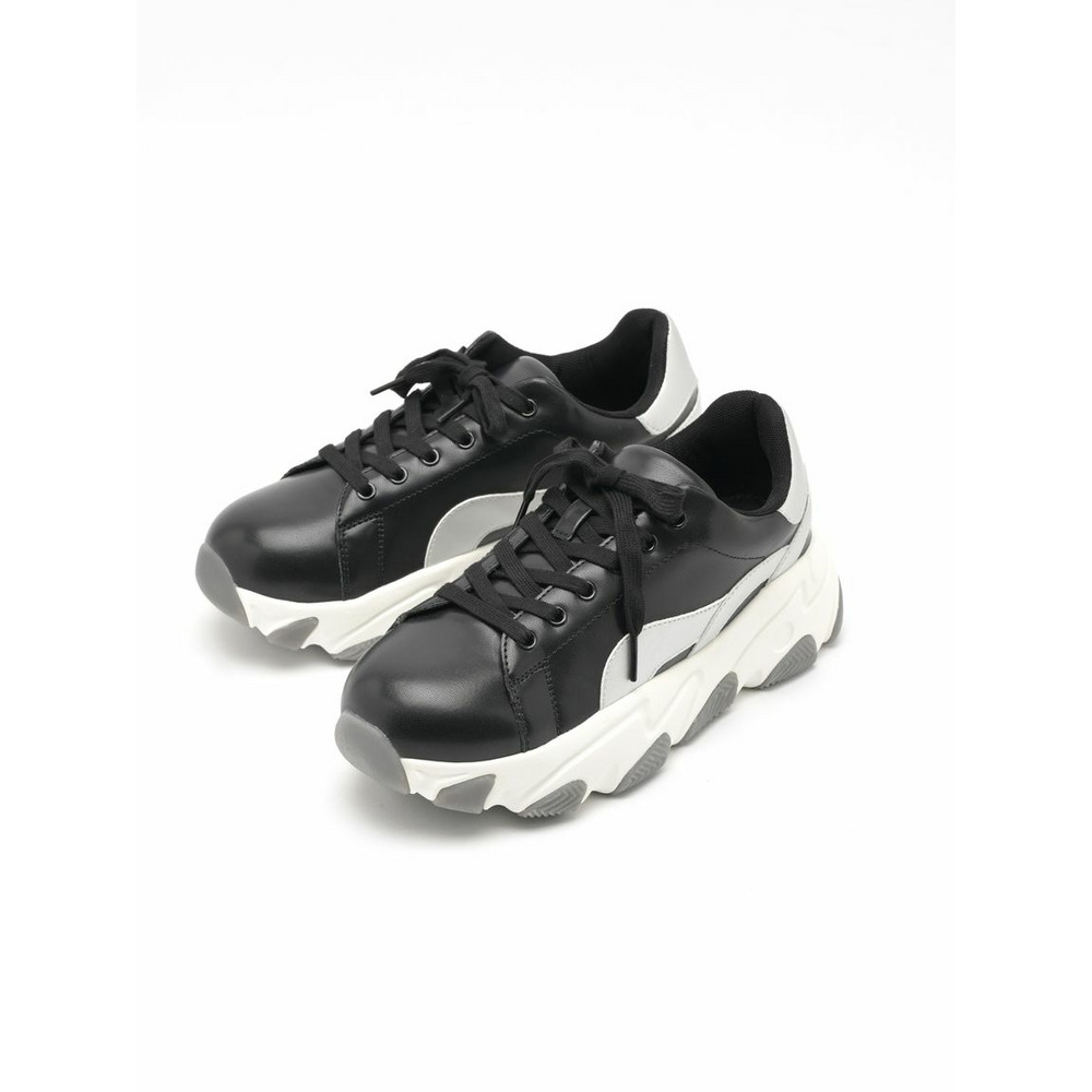 la farfa SHOES 厚底ライン入りスニーカー 902 4E ブラック 1