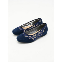 la farfa SHOES 1.5㎝ヒール チュールバレエシューズ 8402　(4E)