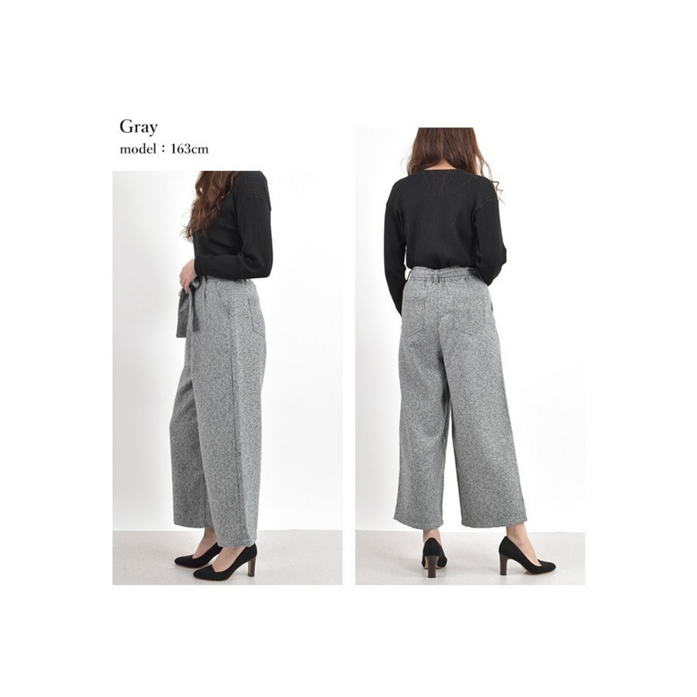 グレンチェックワイドパンツ 大きいサイズ レディース7