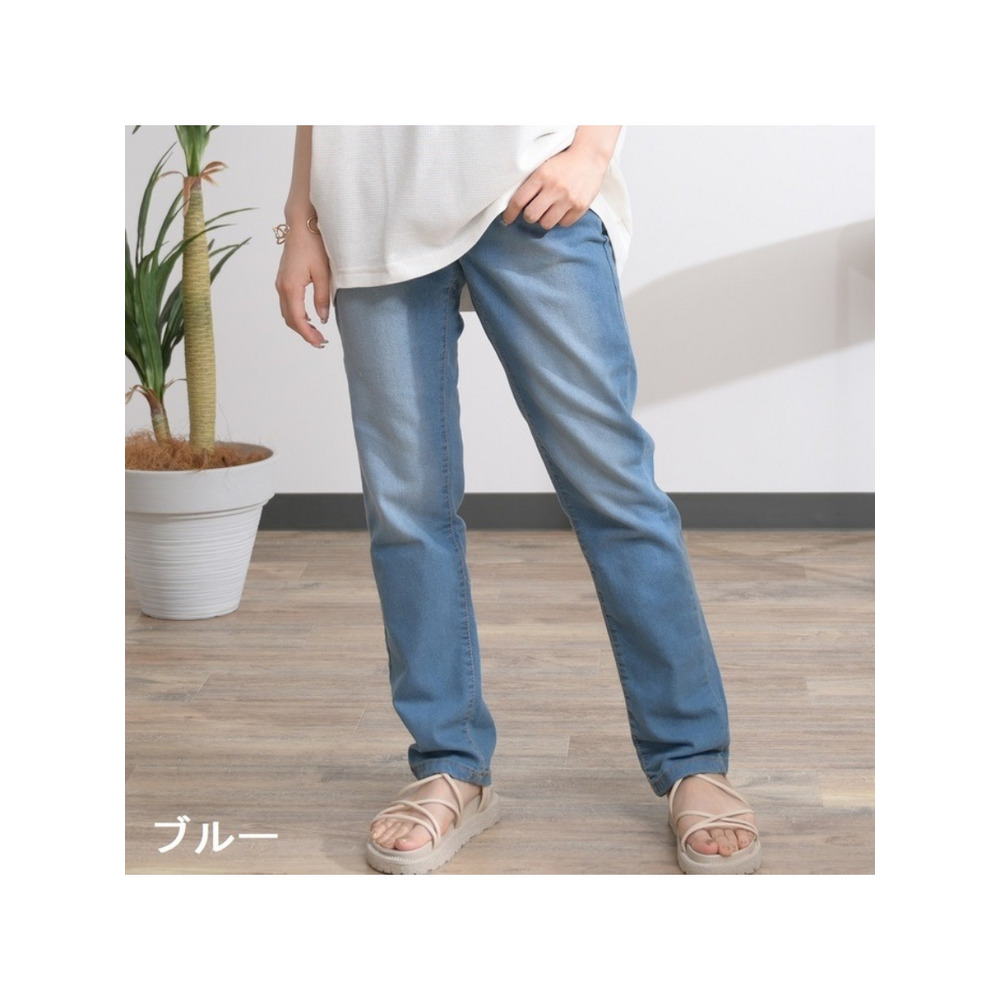 スキニーデニムパンツ 大きいサイズ レディース2