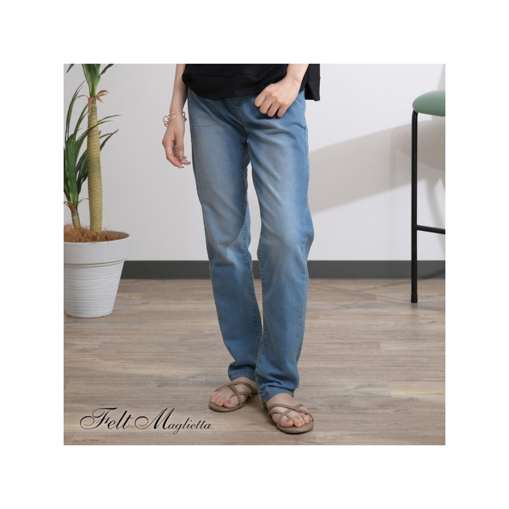 スキニーデニムパンツ 大きいサイズ レディース1