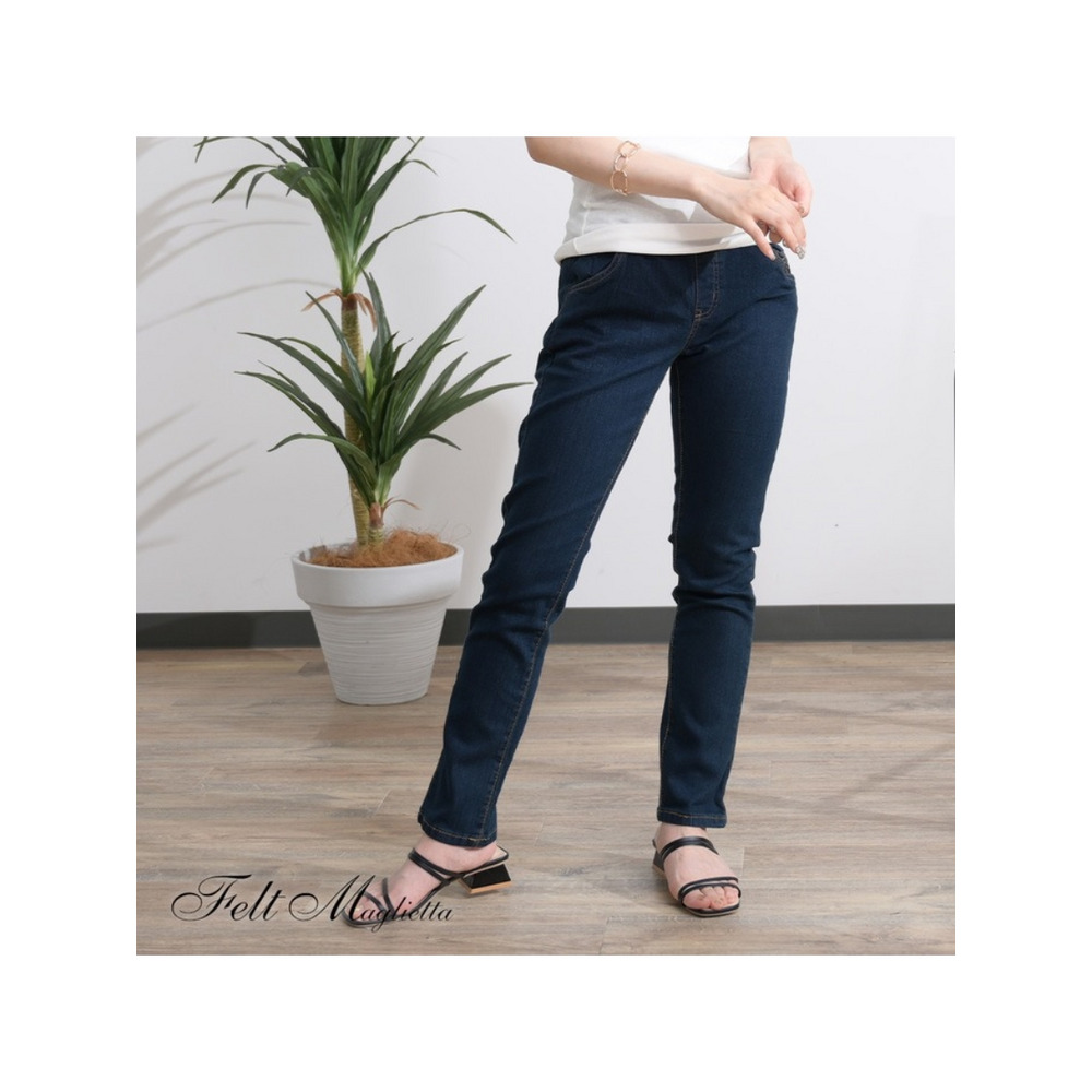 スキニーデニムパンツ 大きいサイズ レディース1