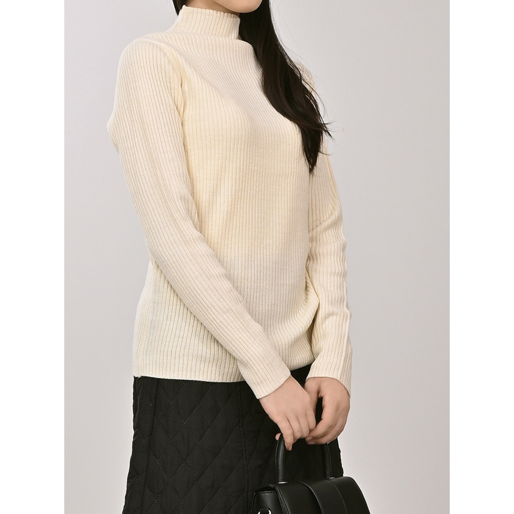 モックネックリブニット 大きいサイズ レディース13