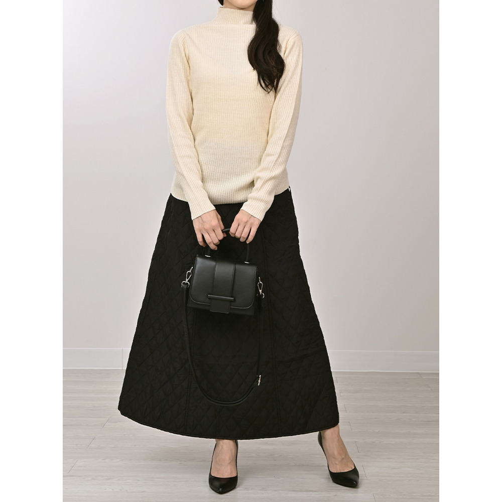 モックネックリブニット 大きいサイズ レディース16