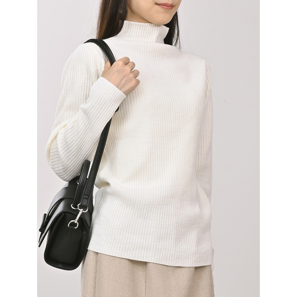 モックネックリブニット 大きいサイズ レディース17