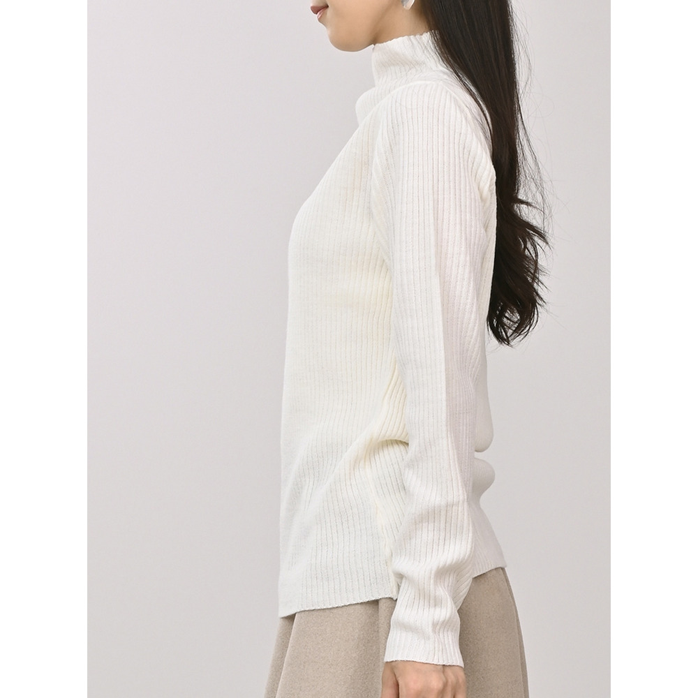 モックネックリブニット 大きいサイズ レディース18