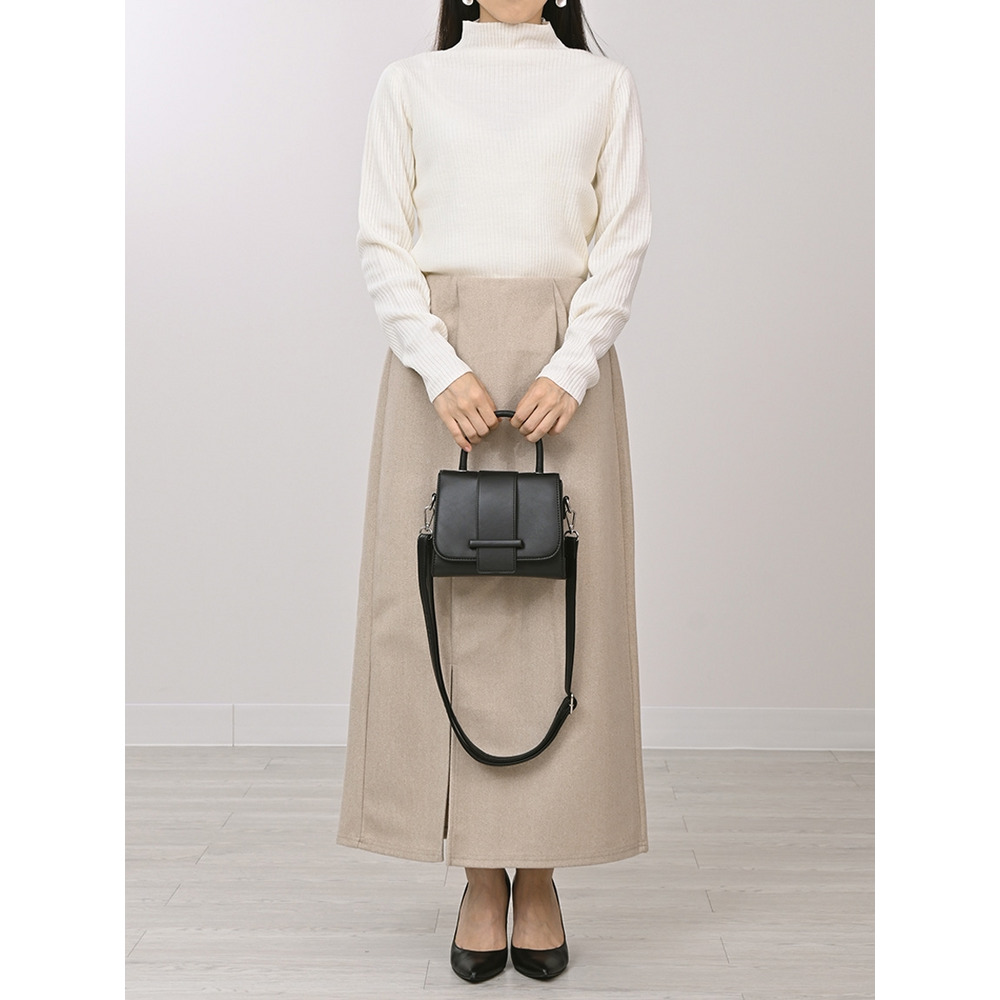 モックネックリブニット 大きいサイズ レディース20