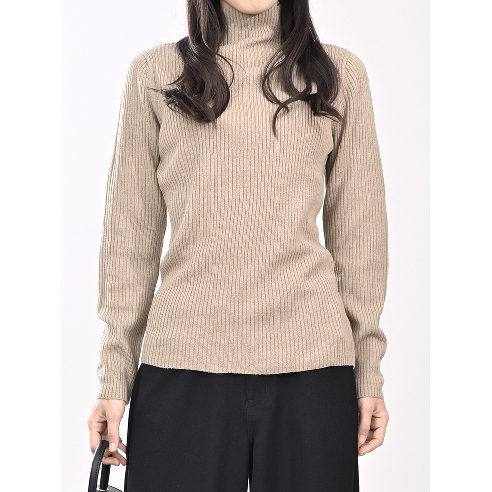 モックネックリブニット 大きいサイズ レディース22