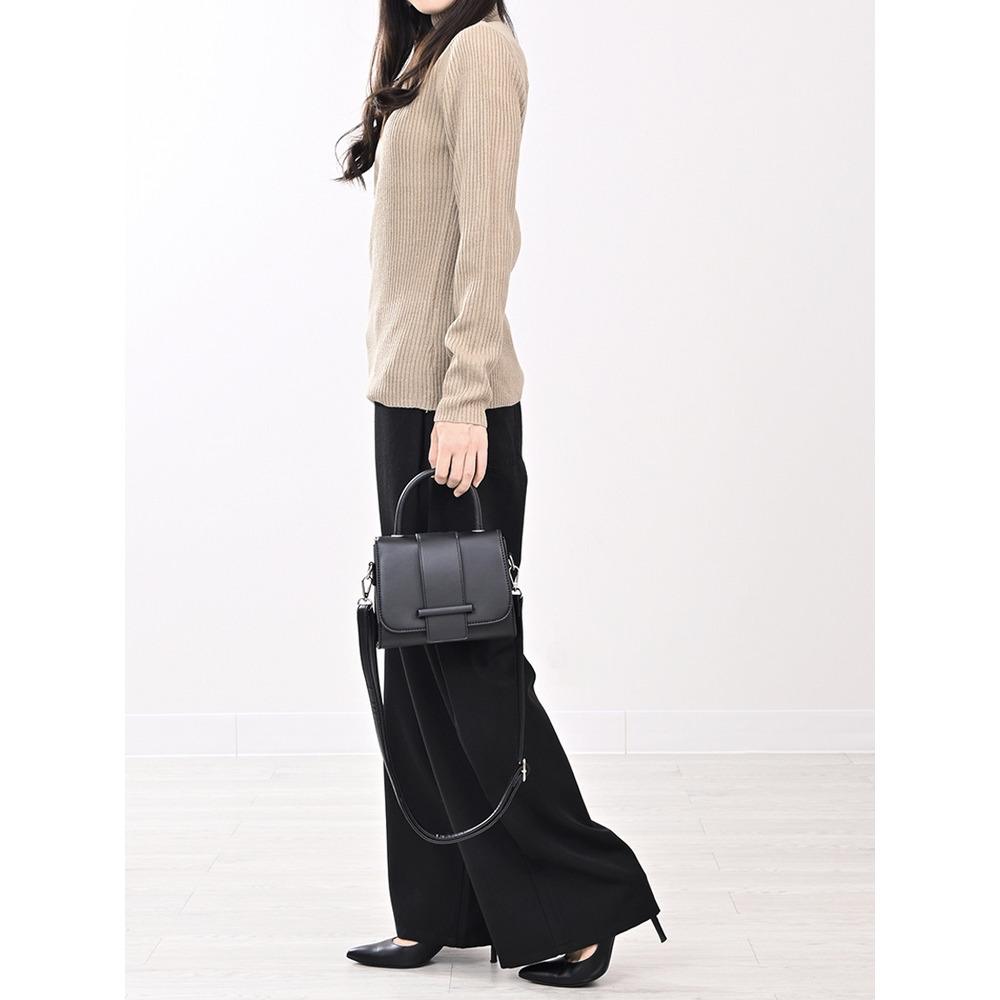 モックネックリブニット 大きいサイズ レディース25