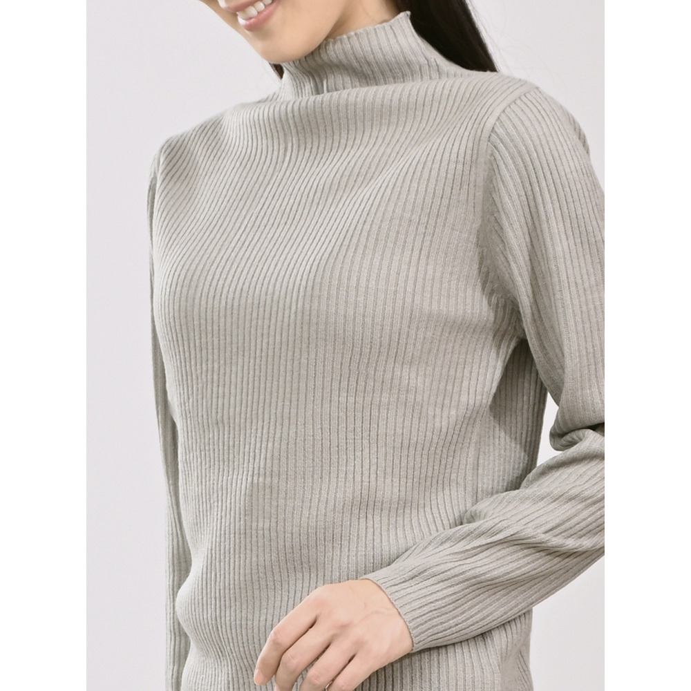 モックネックリブニット 大きいサイズ レディース26