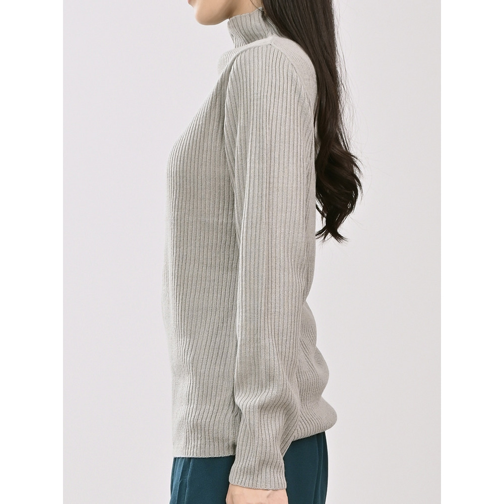 モックネックリブニット 大きいサイズ レディース27