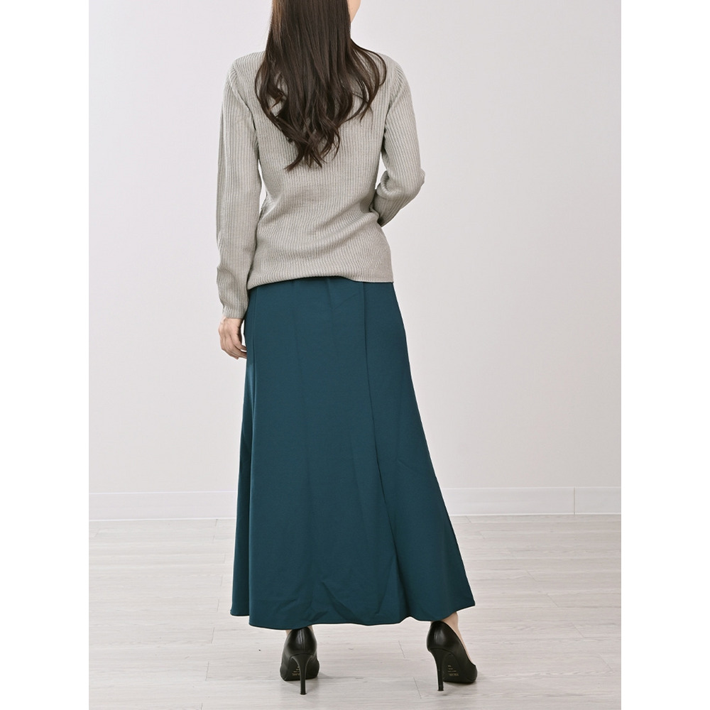 モックネックリブニット 大きいサイズ レディース30