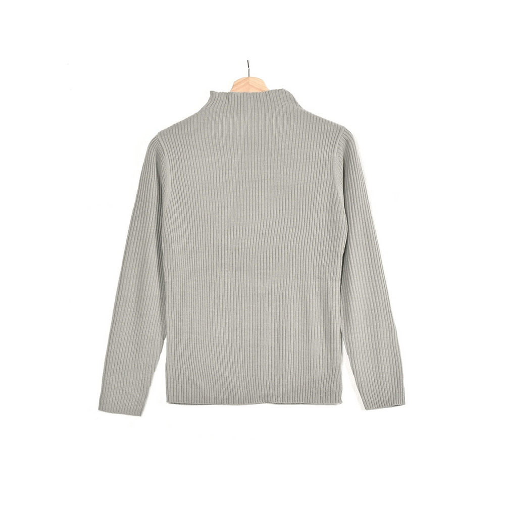 モックネックリブニット 大きいサイズ レディース4