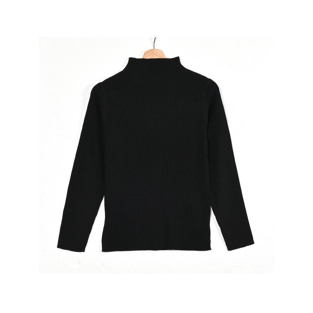 モックネックリブニット 大きいサイズ レディース5