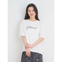 【接触冷感】筆記体刺繍ロゴTシャツ