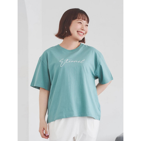 【接触冷感】筆記体刺繍ロゴTシャツ【アリノマ/Alinoma】 【接触冷感】筆記体刺繍ロゴTシャツ【アリノマ/Alinoma】
