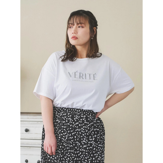 【接触冷感】ラメ刺繍ロゴTシャツ【アリノマ/Alinoma】 【接触冷感】ラメ刺繍ロゴTシャツ【アリノマ/Alinoma】