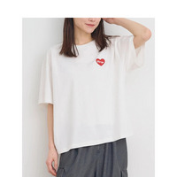 【接触冷感】ハートワッペンTシャツ