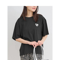【接触冷感】ハートワッペンTシャツ